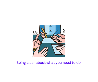 Being clear about what you want to do